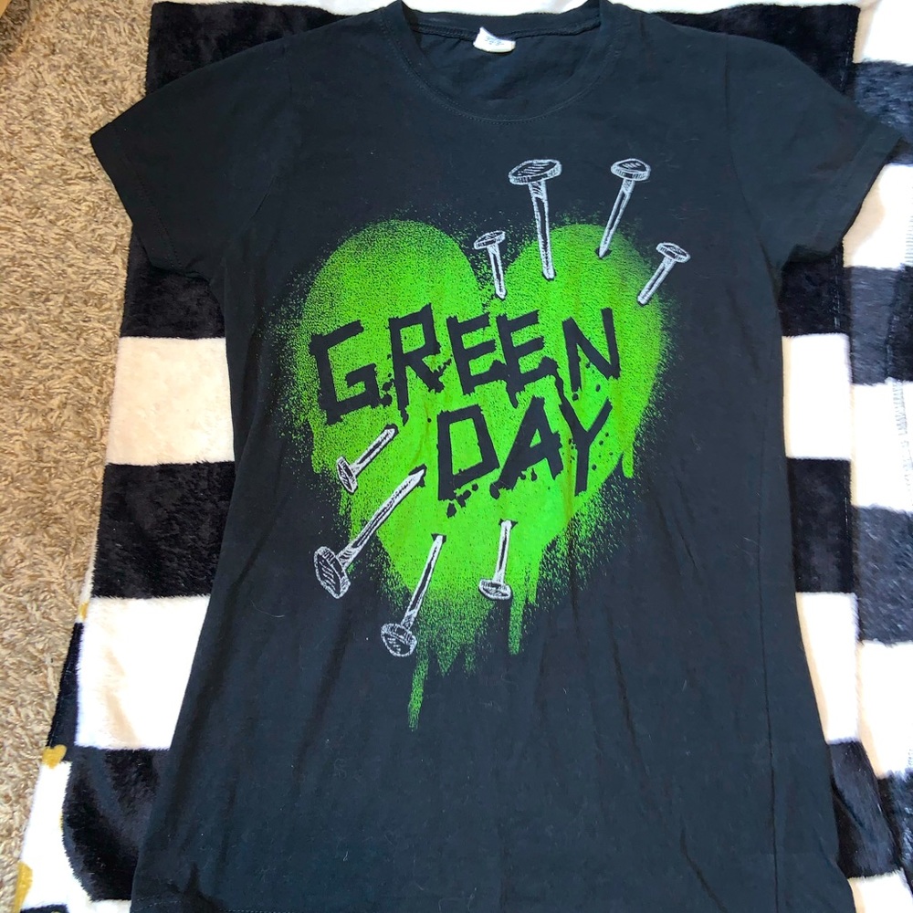 Bay Island Sportswear Green Day t shirt SZ L